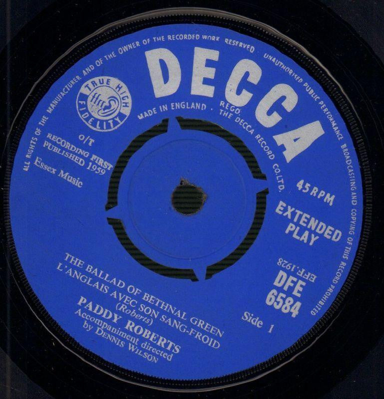 Strictly For Grown Ups-Decca-7" Vinyl P/S-G/VG