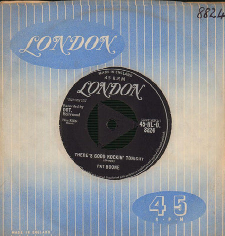 Pat Boone-There's Good Rockin Tonight / With The Wind And Rain-London-7" Vinyl