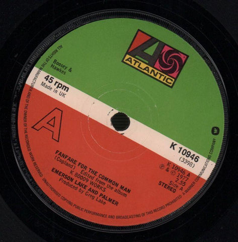Emerson Lake & Palmer-Fanfare For The Common Man-Atlantic-7" Vinyl
