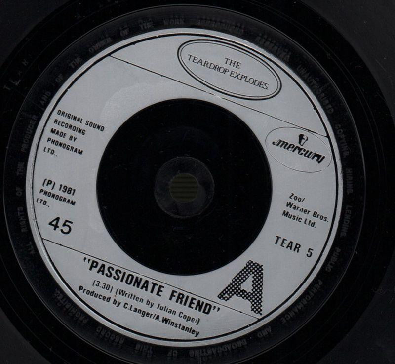 Passionate Friend-Mercury-7" Vinyl P/S-Ex/Ex