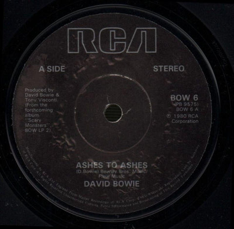 Ashes To Ashes-RCA-7" Vinyl P/S-Ex/Ex