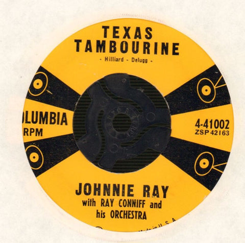 Johnnie Ray-Texas Tambourine/ Pink Sweater Angel-Columbia-7" Vinyl