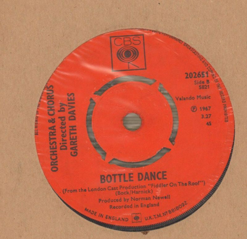 If I Were A Rich Man/ Bottle Dance-CBS-7" Vinyl-VG/VG
