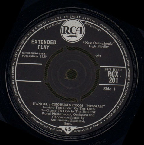 Choruses From Messiah-Royal Philharmonic-RCA-7" Vinyl P/S-VG/VG+