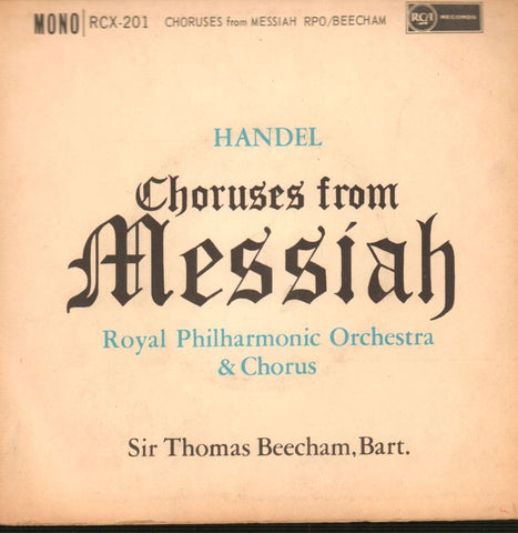 Handel-Choruses From Messiah-Royal Philharmonic-RCA-7" Vinyl P/S