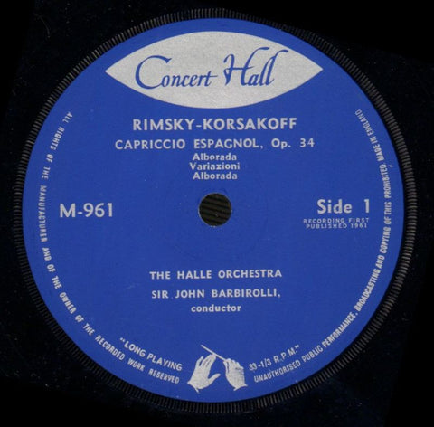 Korsakov-Capriccio Espagnol-Concert Hall-7" Vinyl P/S-VG/VG