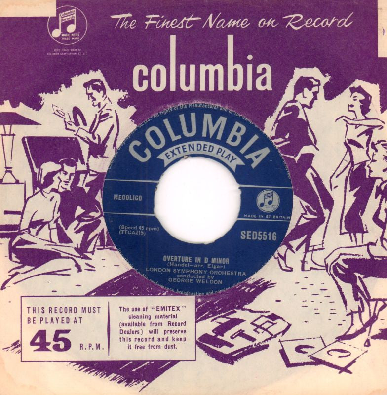 Overture In D Minor EP-Columbia-7" Vinyl-VG/G