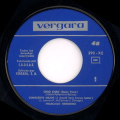 Chao Chao (Down Town)-Vergara-7" Vinyl P/S-VG/VG