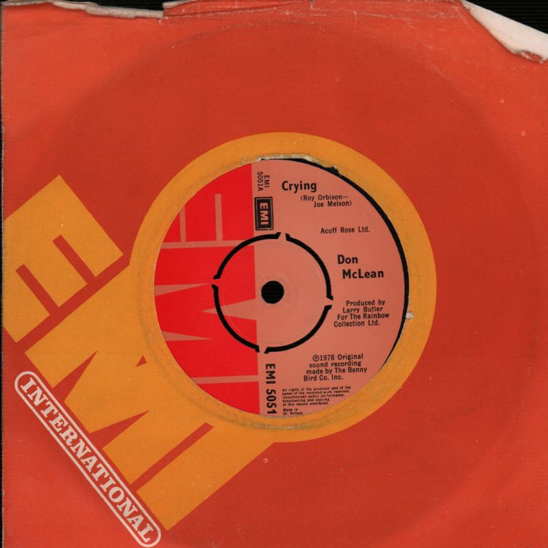 Crying/ Genesis-EMI-7" Vinyl
