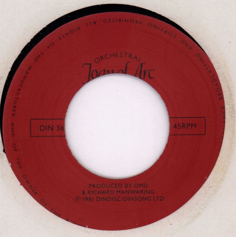 Joan Of Arc/ The Romance Of The Telescope-Dindisc-7" Vinyl-VG/VG