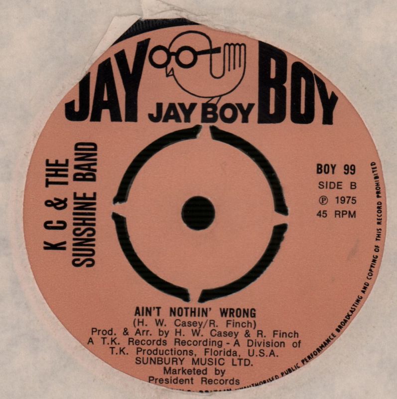 That's The Way/ Ain't Nothin' Wrong-Jay Boy-7" Vinyl-VG/VG