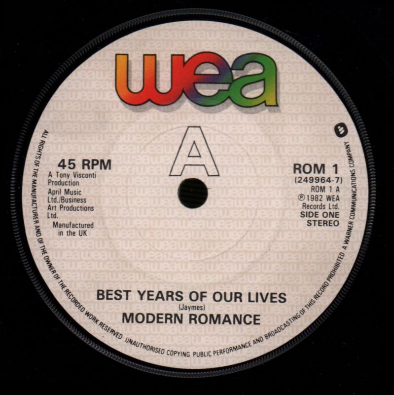 Best Years Of Our Lives-Wea-7" Vinyl P/S-VG/VG