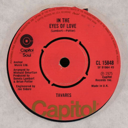 In The Eyes Of Love/ Free Ride-Capitol-7" Vinyl