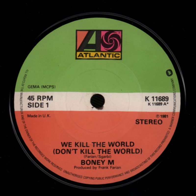 We Kill The World-Atlantic-7" Vinyl P/S-VG/VG+
