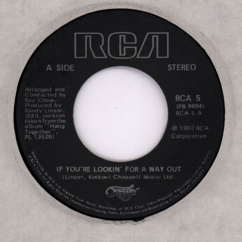 If You're Lookin For A Way Out/ Never Had It-RCA-7" Vinyl