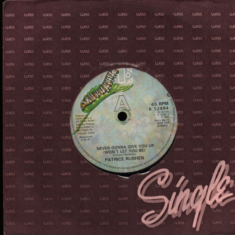 Never Gonna Give You Up/ Don't Blame Me-Elektra-7" Vinyl