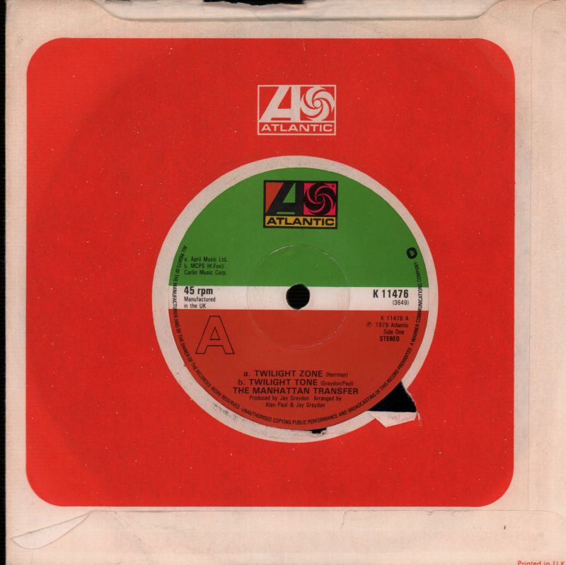 Twlight Zone/ Body And Soul-Atlantic-7" Vinyl