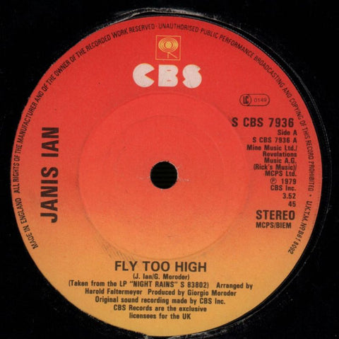 Fly Too High/ Night Rains-CBS-7" Vinyl-VG/Ex