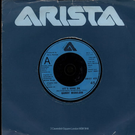Let's Hang On/ No Other Love-Arista-7" Vinyl