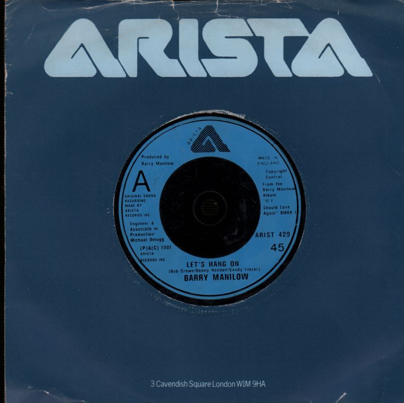 Let's Hang On/ No Other Love-Arista-7" Vinyl
