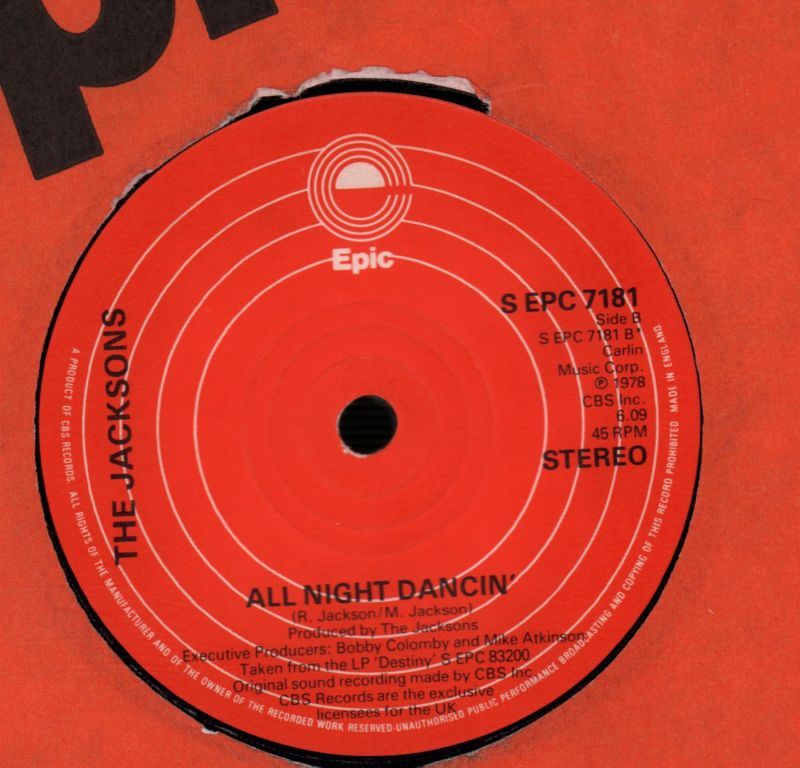 Shake Your Body/ All Night Dancin'-Epic-7" Vinyl-VG/VG