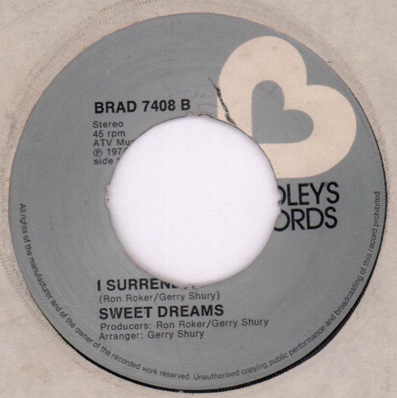 Honey Honey/ I Surrender-Bradleys-7" Vinyl-VG/VG