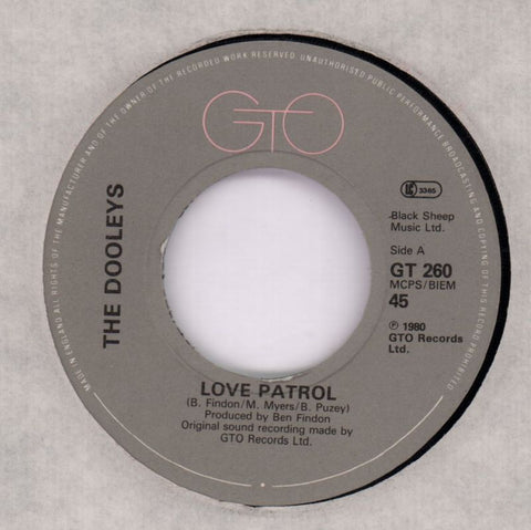 Love Patrol/ Once Upon A Happy Ending-GTO-7" Vinyl