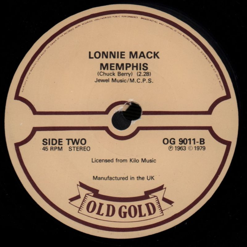 Let's Dance/ Memphis-Old Gold-7" Vinyl P/S-VG/VG