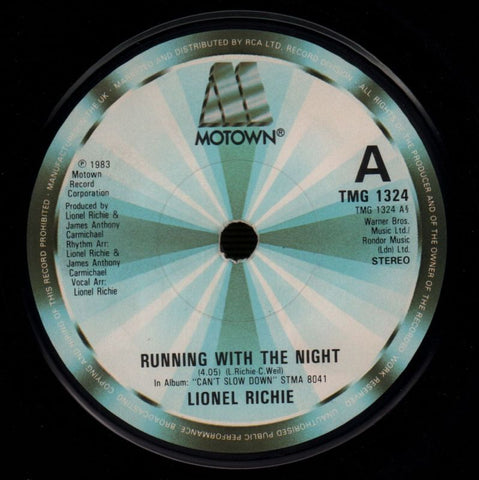 Running With The Night-Motown-7" Vinyl P/S-VG/VG