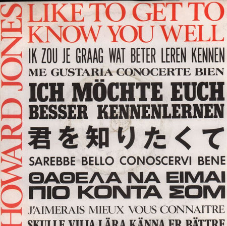 Like To Get To Know You-Wea-7" Vinyl P/S