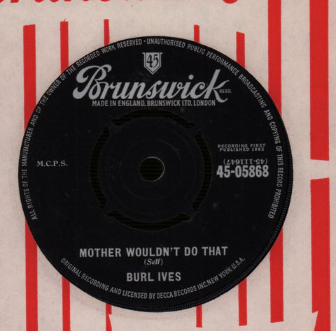 Funny Way Of Laughin/ Mother Wouldn't Do That-Brunswick-7" Vinyl-VG/VG+