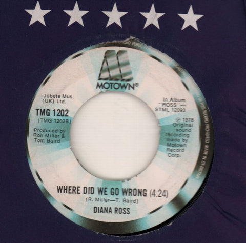 My Old Piano/ Where Did We Go Worng-Motown-7" Vinyl-VG/VG+