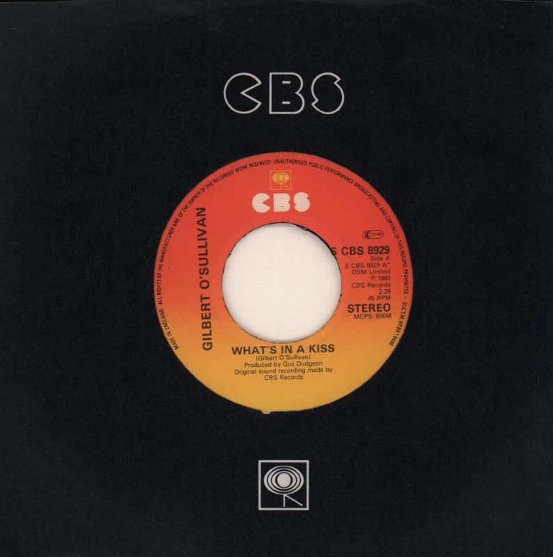 What's In A Kiss/ Down Down Down-CBS-7" Vinyl