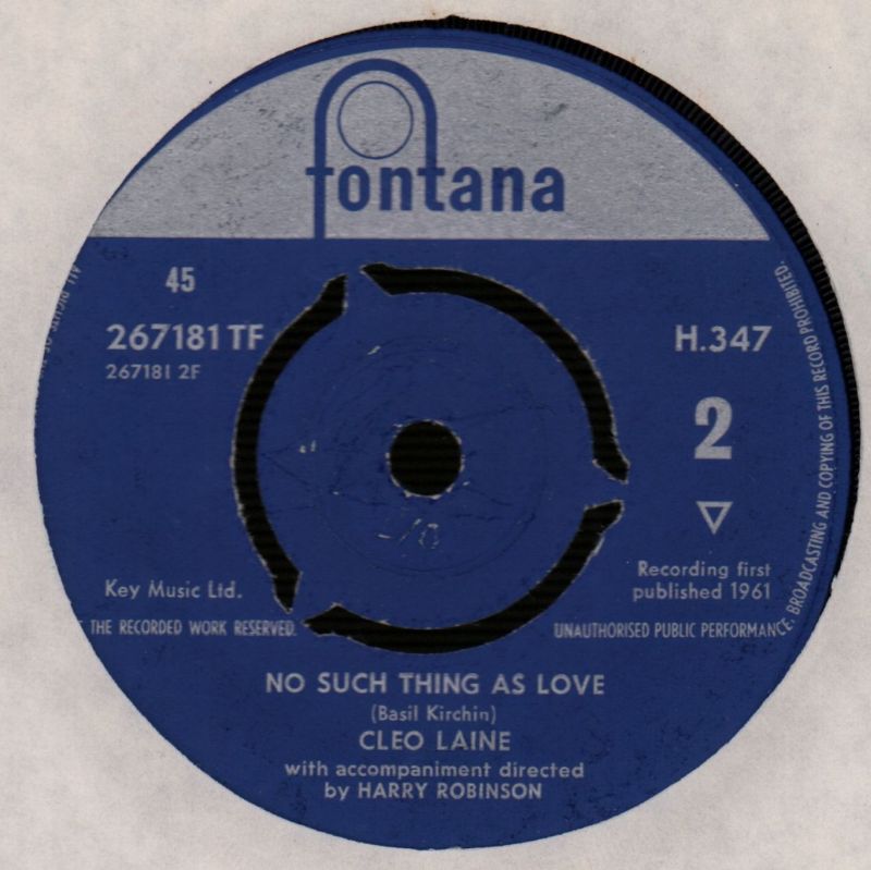 Mister One And Only/ No Such As Thing As Love-Fontana-7" Vinyl-VG/VG