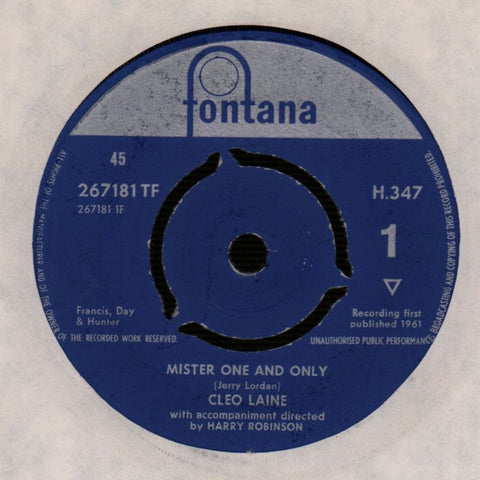 Mister One And Only/ No Such As Thing As Love-Fontana-7" Vinyl