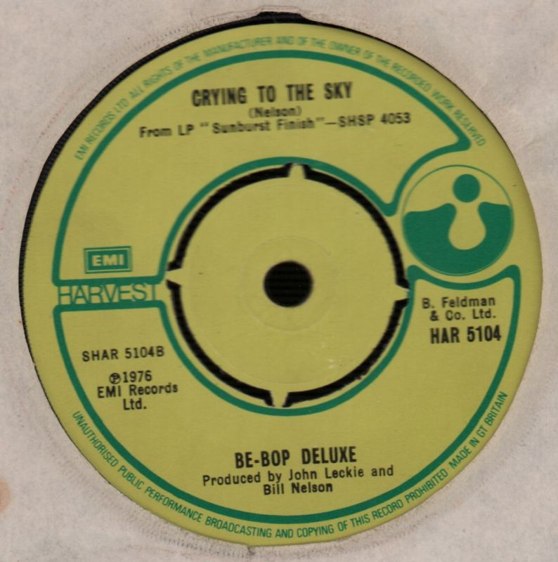 Ships In The Night/ Crying To The Sky-Harvest-7" Vinyl-VG/VG