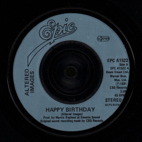 Happy Birthday-Epic-7" Vinyl P/S-VG/VG