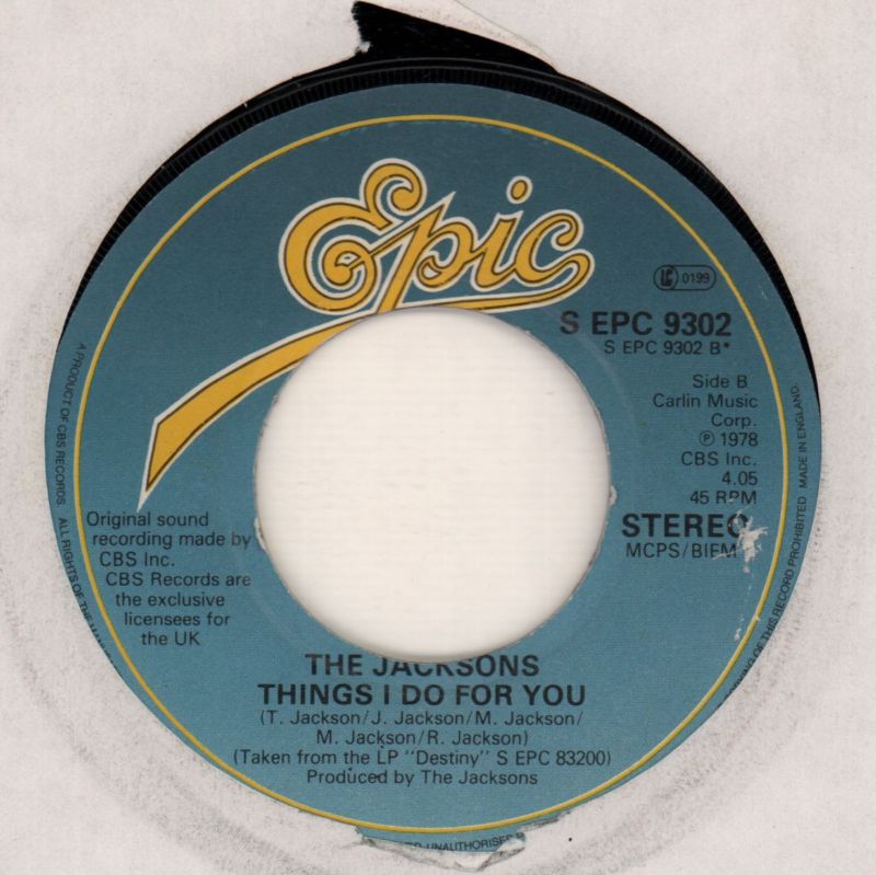Lovely One/ Things I Do-Epic-7" Vinyl-VG/VG