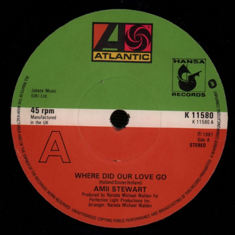 Where Did Our Love Go-Hansa-7" Vinyl P/S-VG/VG