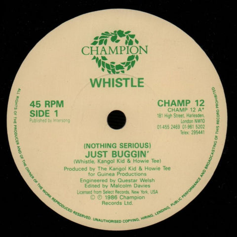 Just Buggin'-Champion-7" Vinyl P/S-VG/VG