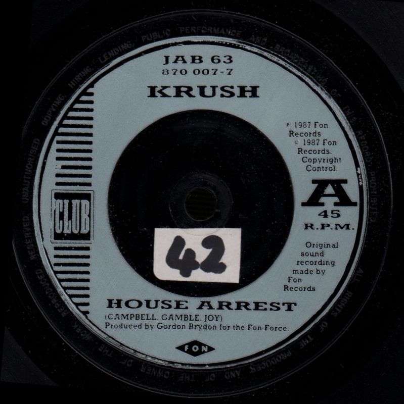 House Arrest-Club-7" Vinyl P/S-VG/VG
