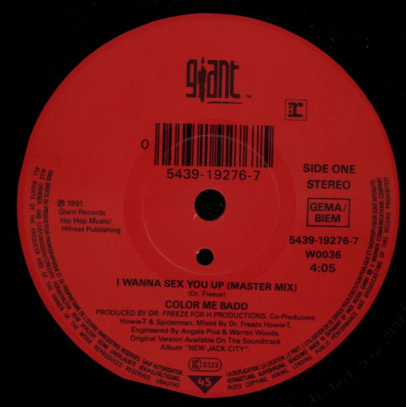 I Wanna Sex You Up-Giant-7" Vinyl P/S-VG/VG