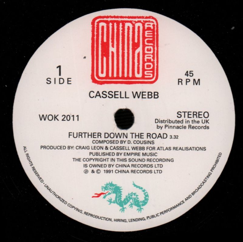 Further Down The Road-China-7" Vinyl P/S-VG/VG