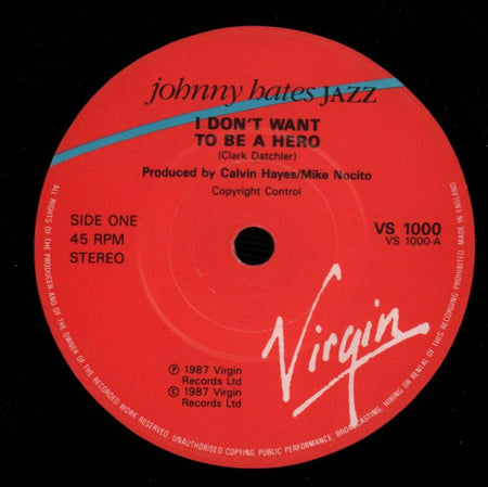 I Don't Want To Be A Hero-Virgin-7" Vinyl P/S-VG/VG - Shakedownrecords