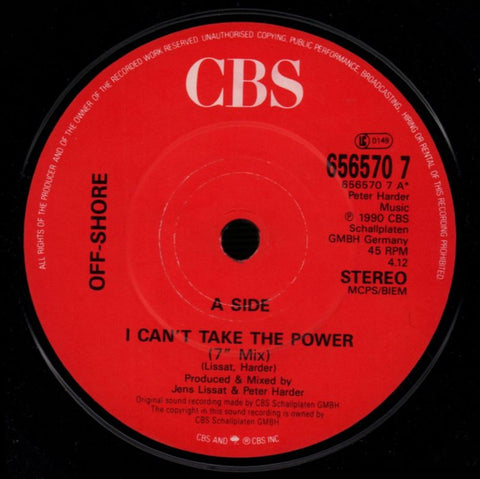 I Can't Take The Power-CBS-7" Vinyl P/S-VG/VG