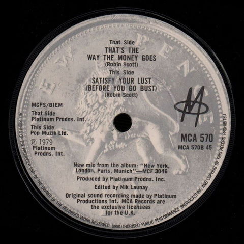 That's The Way Money Goes-MCA-7" Vinyl P/S-VG/VG+