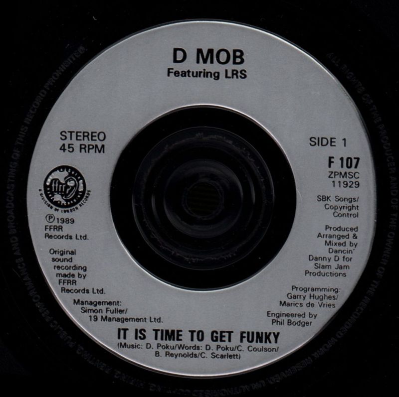 It Is Time To Get Funky-FFRR-7" Vinyl P/S-Ex/Ex