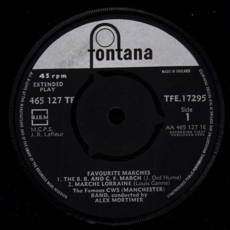 Favourite Marches-Fontana-7" Vinyl P/S-VG/Ex