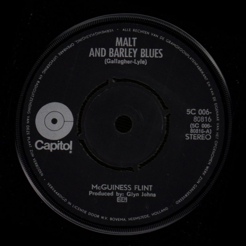 Malt And Barley Blues-Capitol-7" Vinyl P/S-VG+/VG+