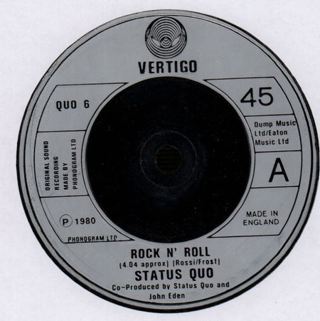 Rock N Roll/ Hold You Back-Vertigo-7" Vinyl